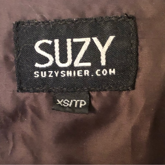 Suzy Shier Dark Brown Leather Jacket - Picture 3 of 6